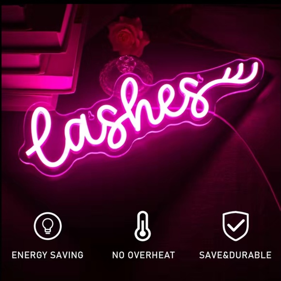 Lashes LED neon wall sign - Picture 3 of 6